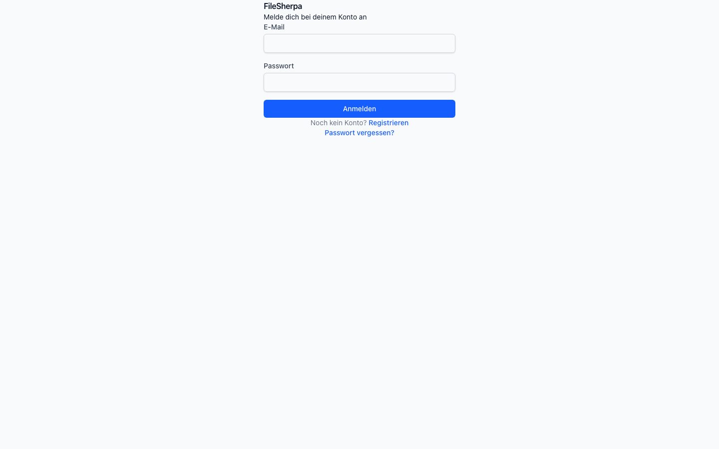 Preview of the private FileSherpa app