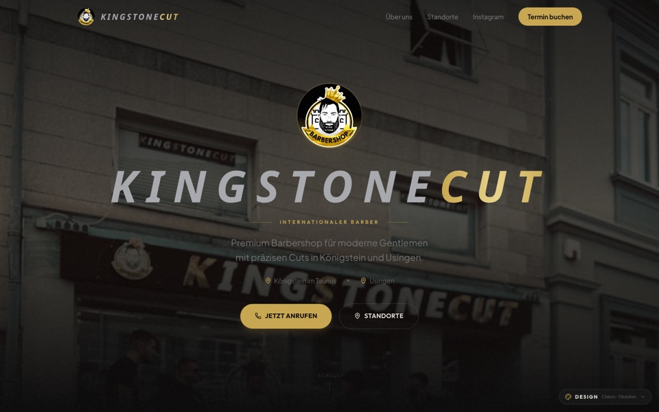 Preview of the KingstoneCut homepage